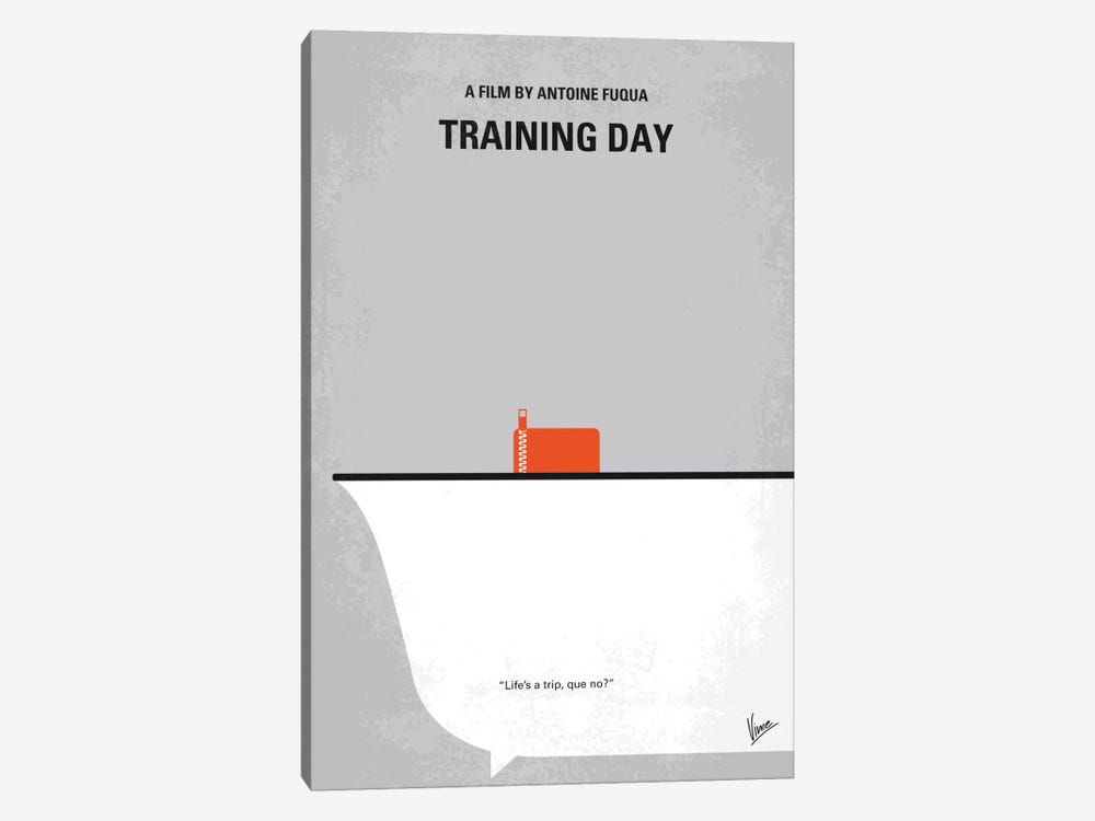 Training Day Minimal Movie Poster by Chungkong 1-piece Canvas Print