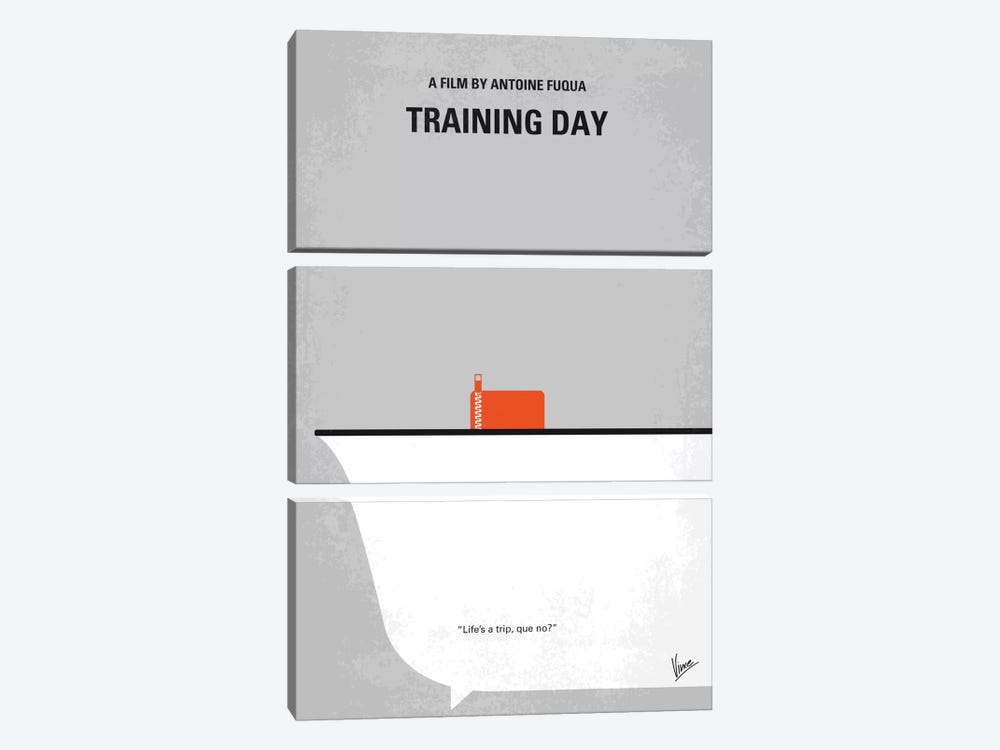 Training Day Minimal Movie Poster by Chungkong 3-piece Art Print