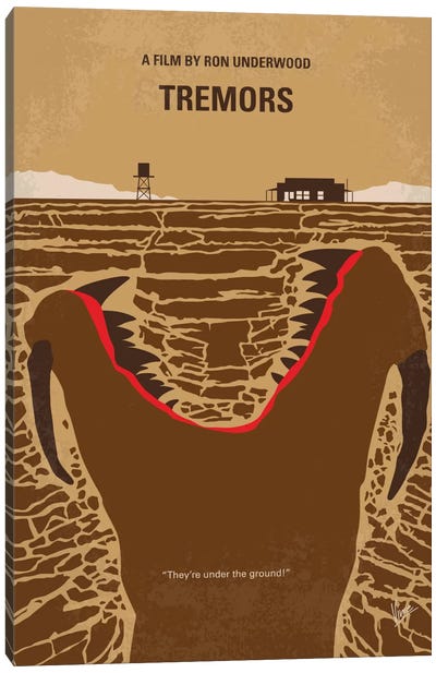 Tremors Minimal Movie Poster Canvas Art Print - Chungkong's Science Fiction Movie Posters