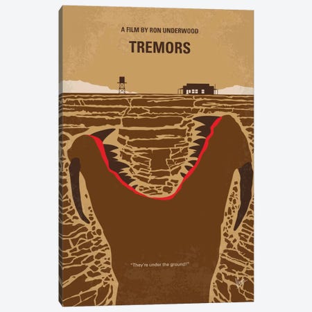 Tremors Minimal Movie Poster Canvas Print #CKG683} by Chungkong Canvas Print