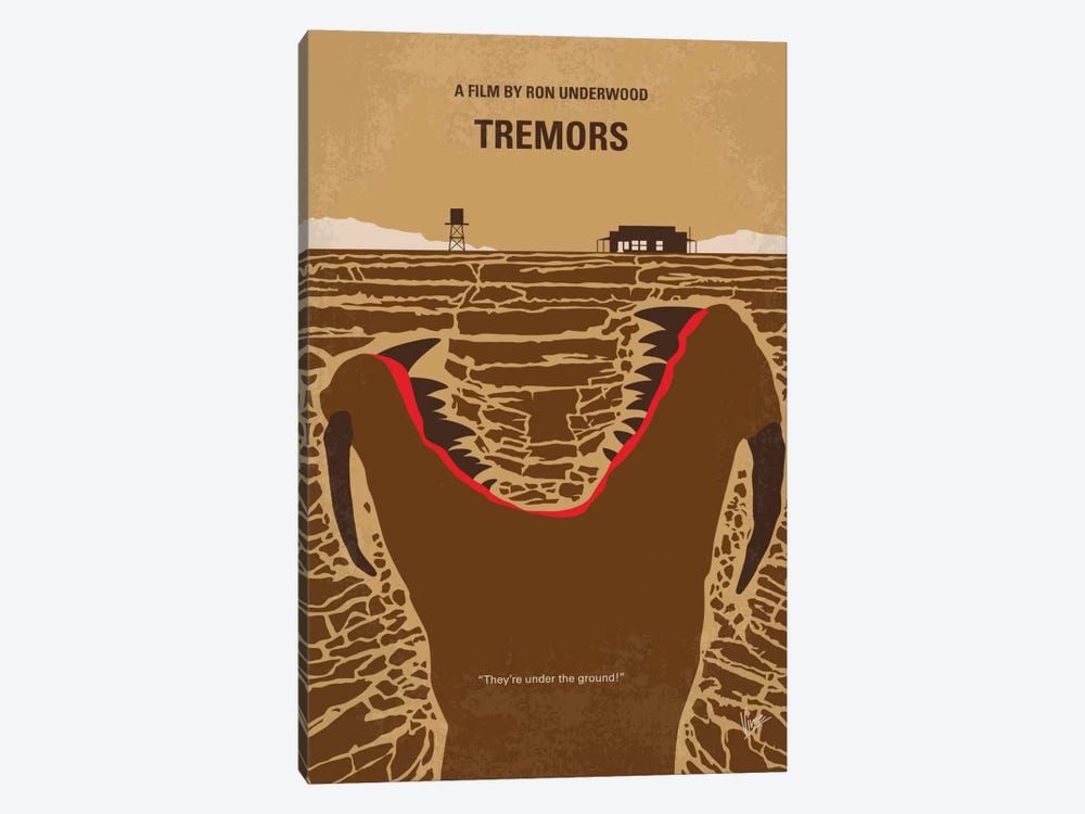 Tremors Minimal Movie Poster by Chungkong 1-piece Canvas Art