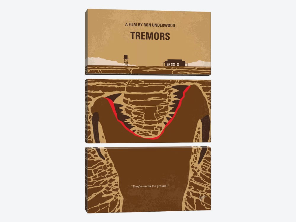 Tremors Minimal Movie Poster by Chungkong 3-piece Canvas Artwork