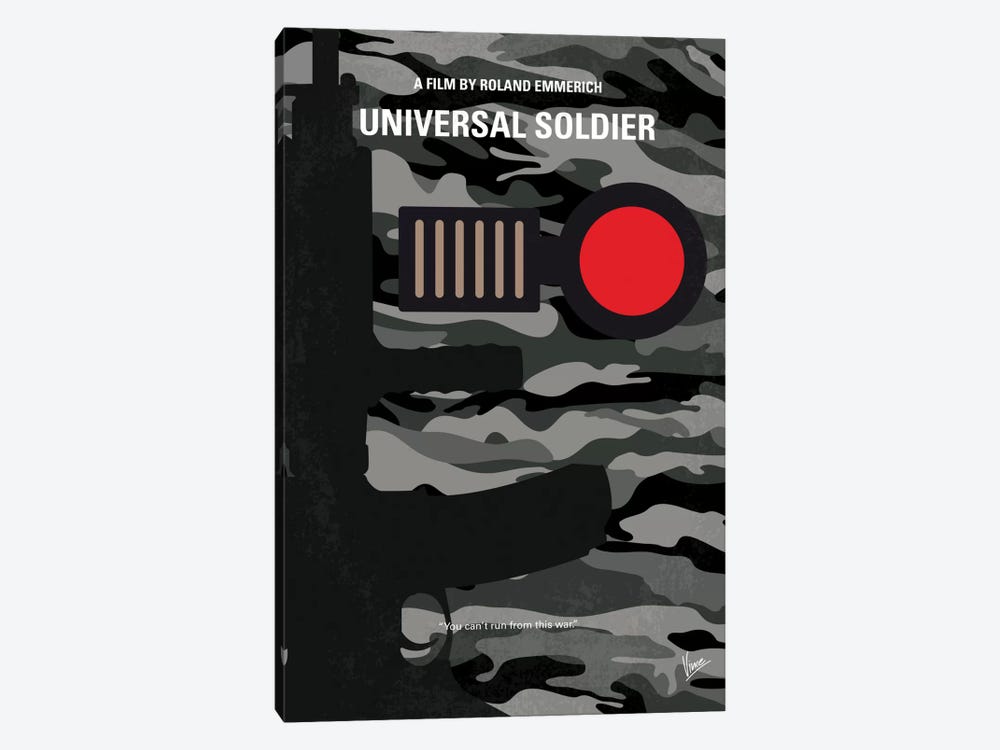 Universal Soldier Minimal Movie Poster by Chungkong 1-piece Canvas Wall Art