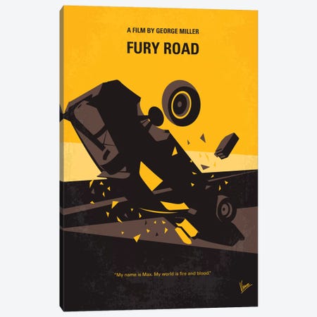 Mad Max: Fury Road Minimal Movie Poster Canvas Print #CKG68} by Chungkong Canvas Art Print