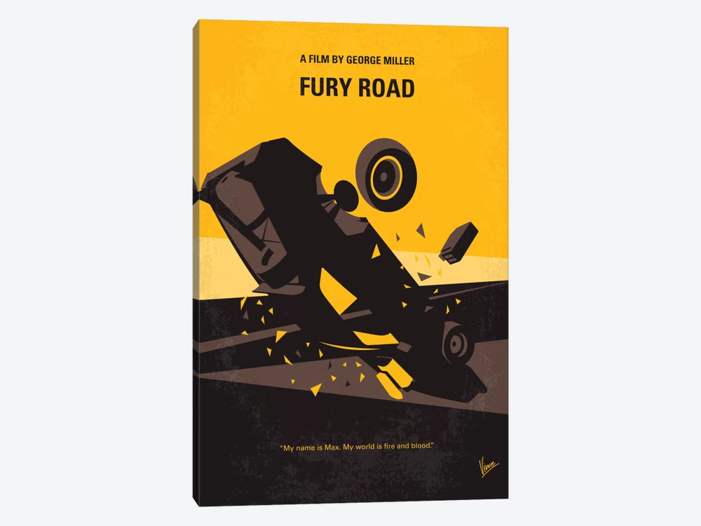 Mad Max: Fury Road Minimal Movie Poster by Chungkong 1-piece Canvas Print