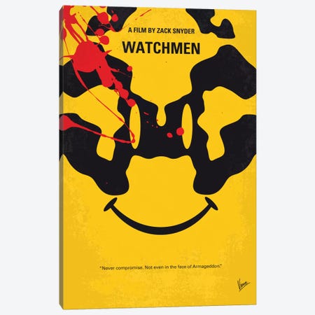 Watchmen Minimal Movie Poster Canvas Print #CKG690} by Chungkong Canvas Art