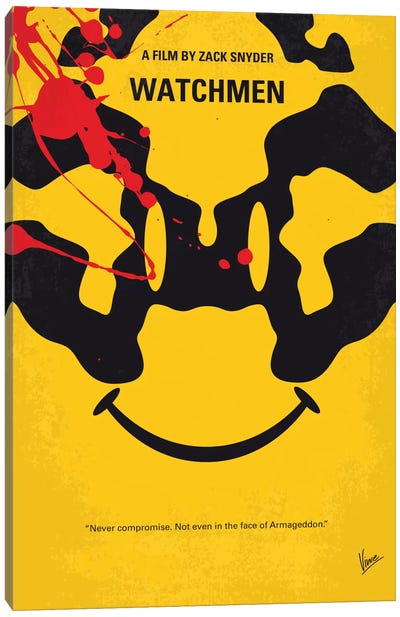 Watchmen Minimal Movie Poster Canvas Art Print - Thriller Minimalist Movie Posters