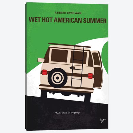 Wet Hot American Summer Minimal Movie Poster Canvas Print #CKG691} by Chungkong Canvas Art