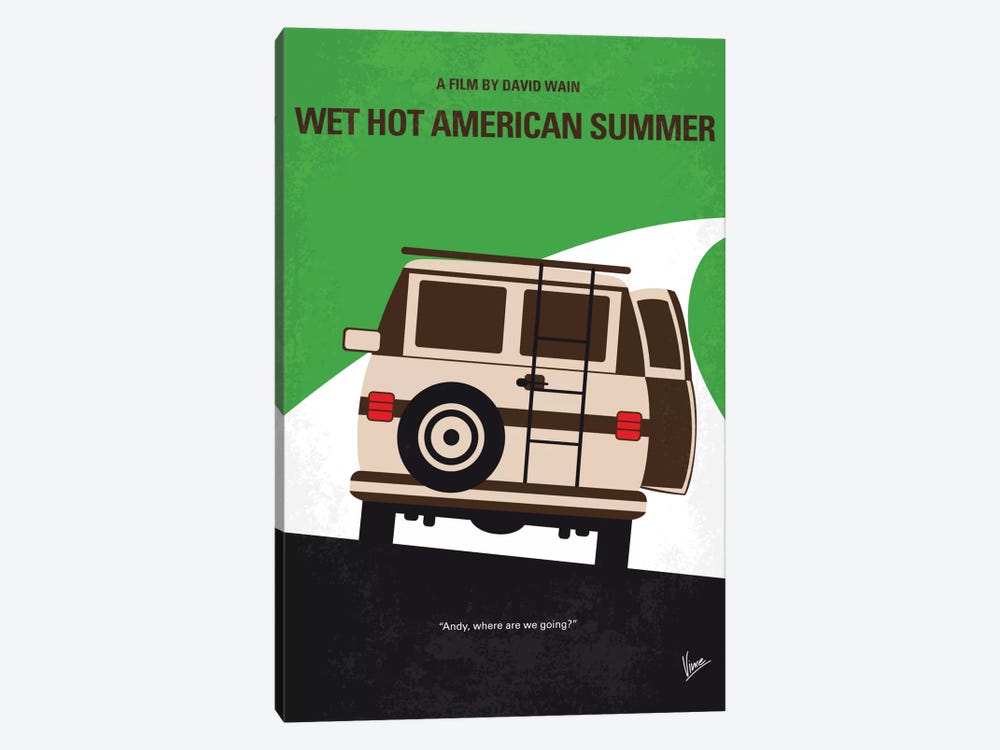 Wet Hot American Summer Minimal Movie Poster by Chungkong 1-piece Canvas Print