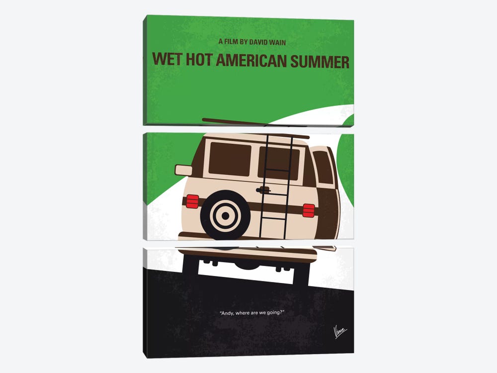 Wet Hot American Summer Minimal Movie Poster by Chungkong 3-piece Canvas Print