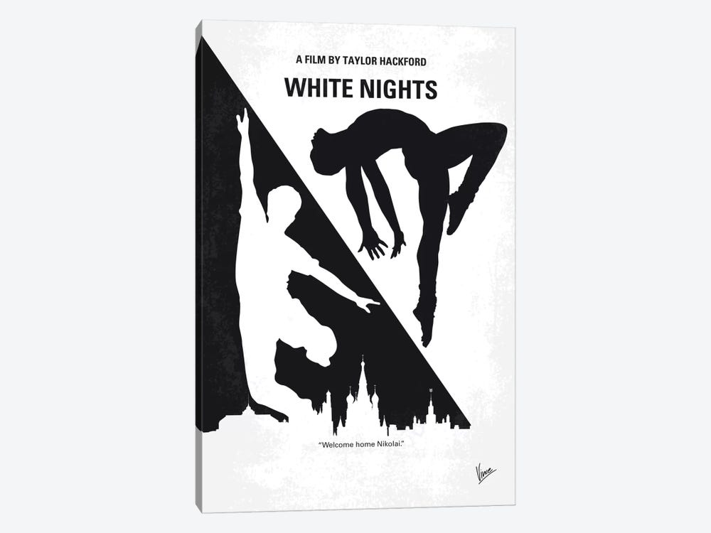 White Nights Minimal Movie Poster by Chungkong 1-piece Canvas Artwork