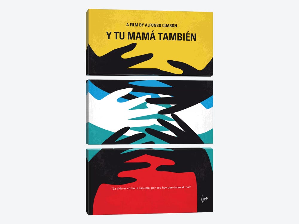 Y Tu Mama Tambien Minimal Movie Poster by Chungkong 3-piece Canvas Art Print