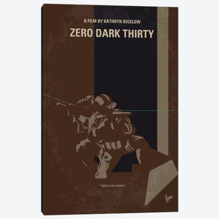 Zero Dark Thirty Minimal Movie Poster Canvas Print #CKG696} by Chungkong Canvas Art Print