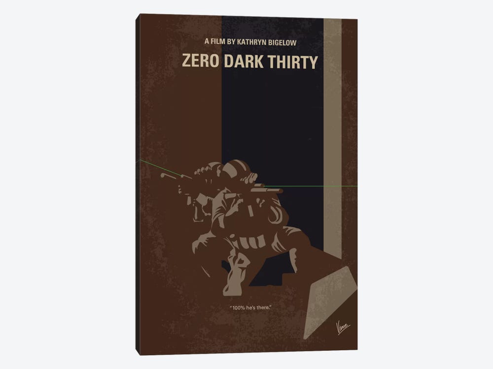 Zero Dark Thirty Minimal Movie Poster by Chungkong 1-piece Canvas Art