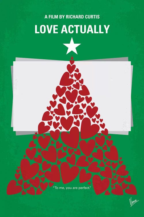 Love Actually Minimal Movie Poster by Chungkong wall art