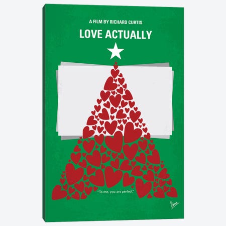 Love Actually Minimal Movie Poster Canvas Print #CKG698} by Chungkong Canvas Art