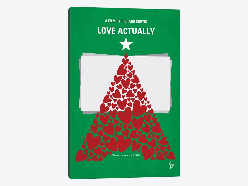Love Actually Minimal Movie Poster by Chungkong 1-piece Canvas Wall Art
