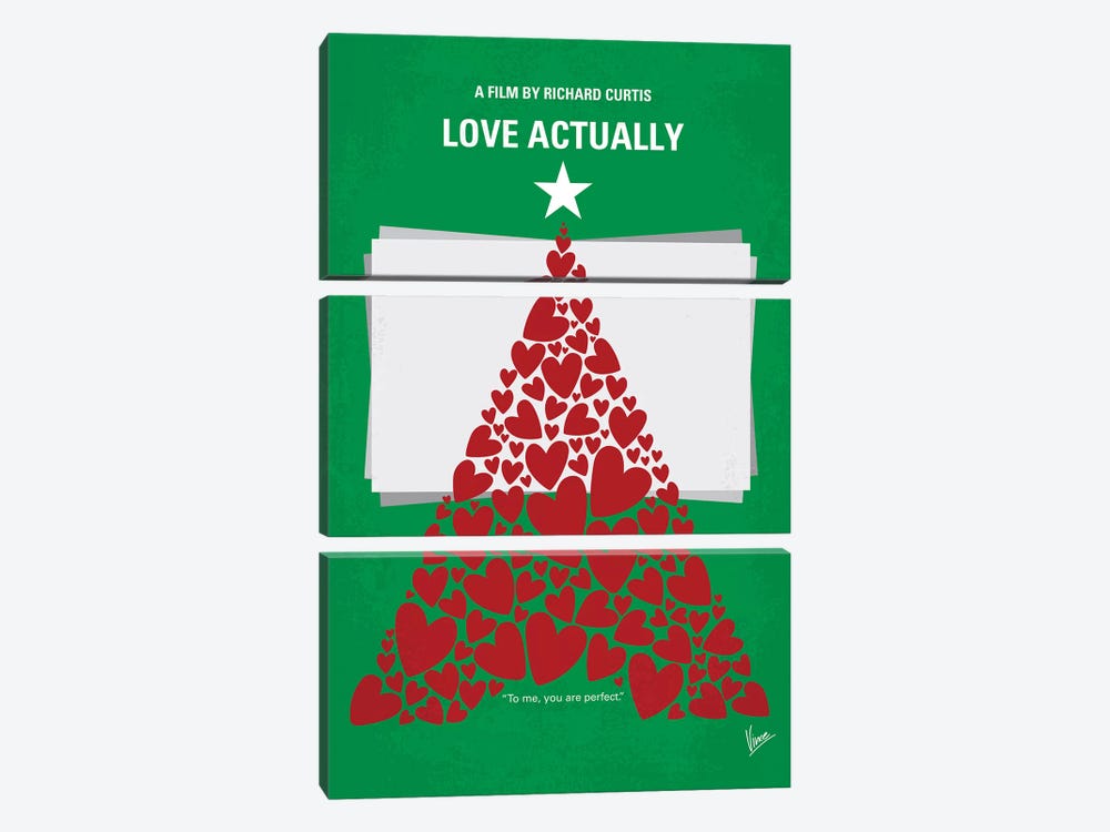 Love Actually Minimal Movie Poster by Chungkong 3-piece Canvas Art