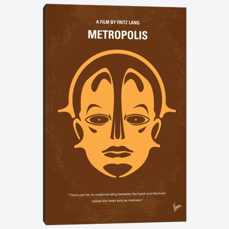 Metropolis Minimal Movie Poster Canvas Print #CKG69} by Chungkong Canvas Print