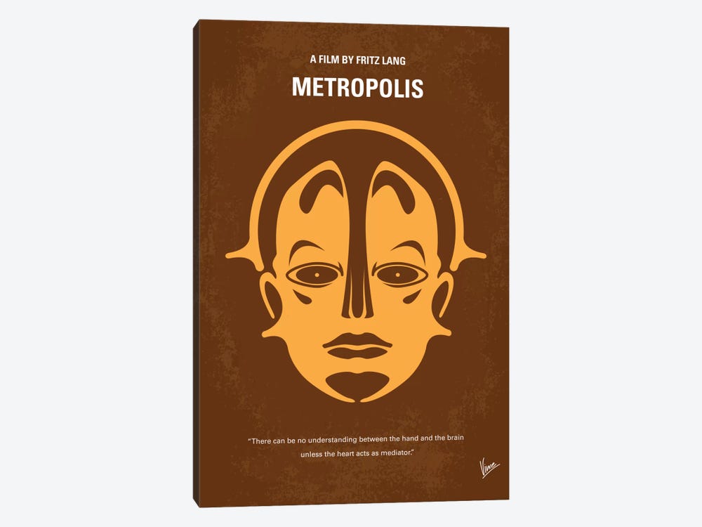Metropolis Minimal Movie Poster by Chungkong 1-piece Canvas Art