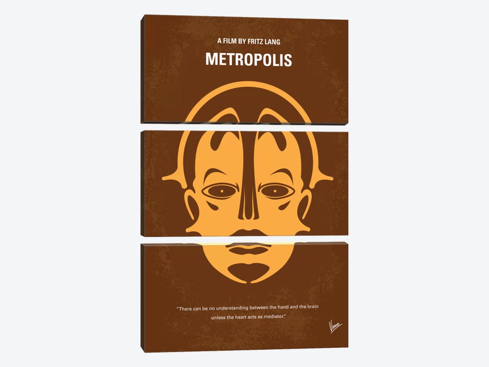 Metropolis Minimal Movie Poster by Chungkong 3-piece Canvas Artwork