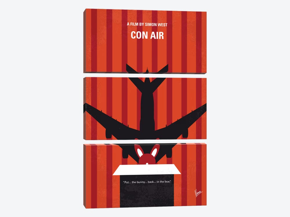 Con Air Minimal Movie Poster by Chungkong 3-piece Canvas Print