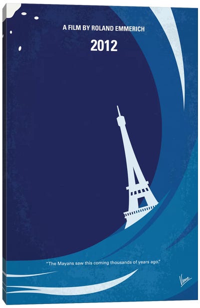 2012 Minimal Movie Poster Canvas Art Print - Science Fiction Minimalist Movie Posters