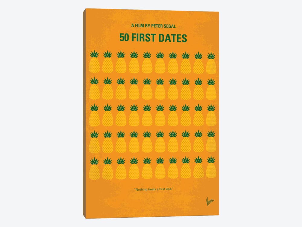 50 First Dates Minimal Movie by Chungkong 1-piece Canvas Artwork