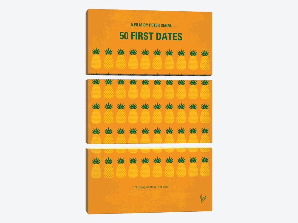 50 First Dates Minimal Movie by Chungkong 3-piece Canvas Wall Art
