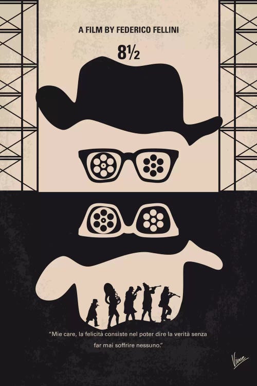 8 1/2 Minimal Movie Poster