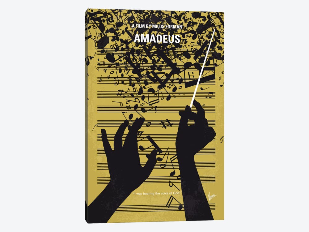 Amadeus Minimal Movie Poster 1-piece Canvas Art Print