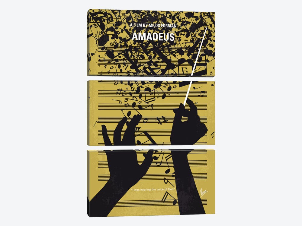 Amadeus Minimal Movie Poster by Chungkong 3-piece Canvas Print