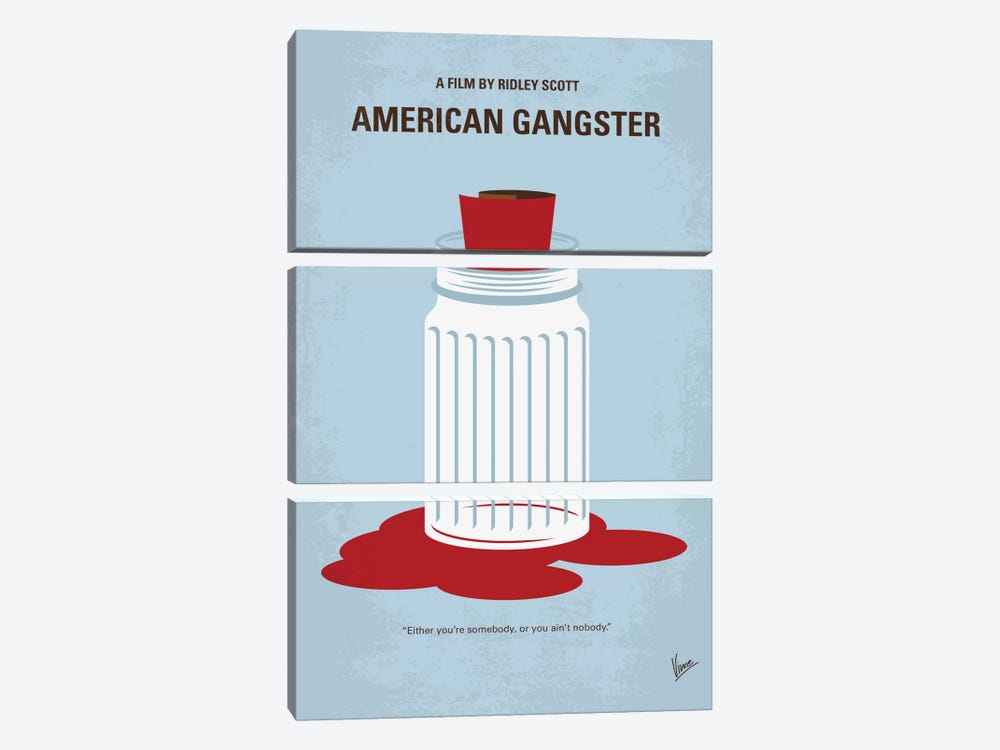 American Gangster Minimal Movie Poster by Chungkong 3-piece Canvas Art
