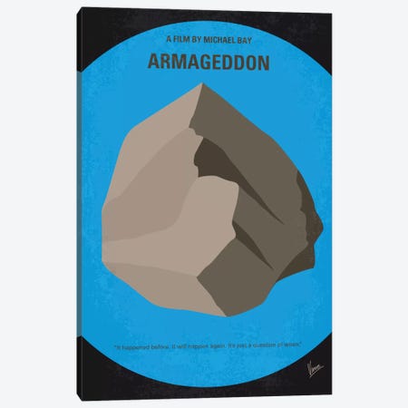 Armageddon Minimal Movie Poster Canvas Print #CKG709} by Chungkong Canvas Artwork