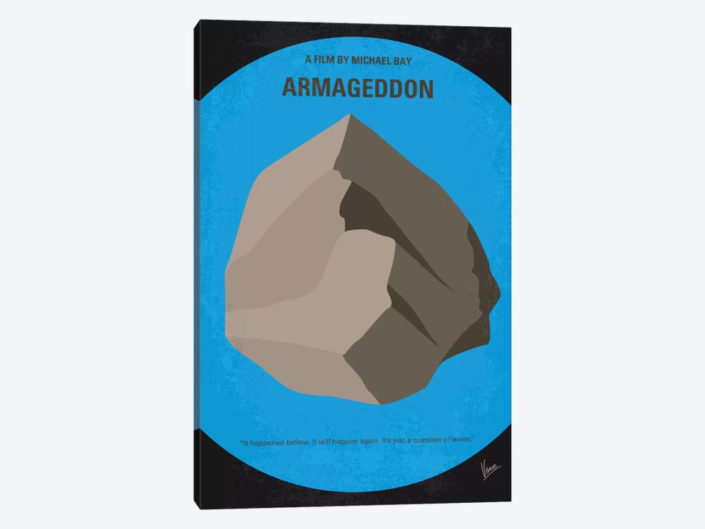 Armageddon Minimal Movie Poster by Chungkong 1-piece Canvas Art Print