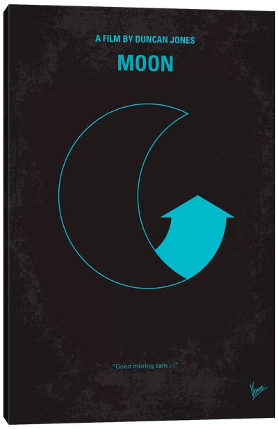 Moon 2009 Minimal Movie Poster Canvas Art Print - Chungkong's Science Fiction Movie Posters