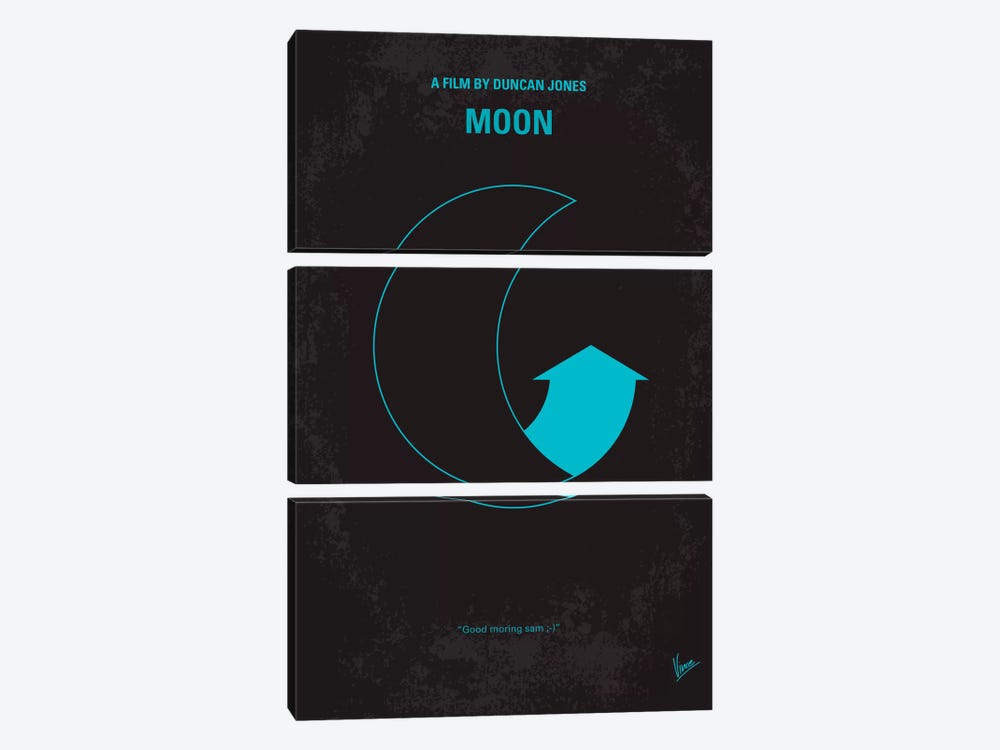 Moon 2009 Minimal Movie Poster by Chungkong 3-piece Canvas Art