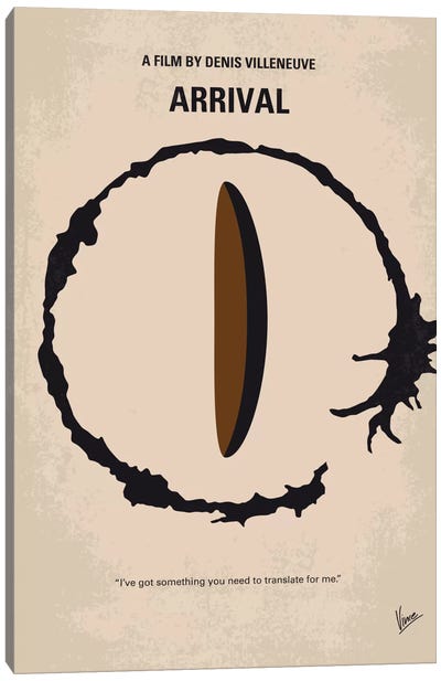Arrival Minimal Movie Poster Canvas Art Print - Chungkong's Science Fiction Movie Posters