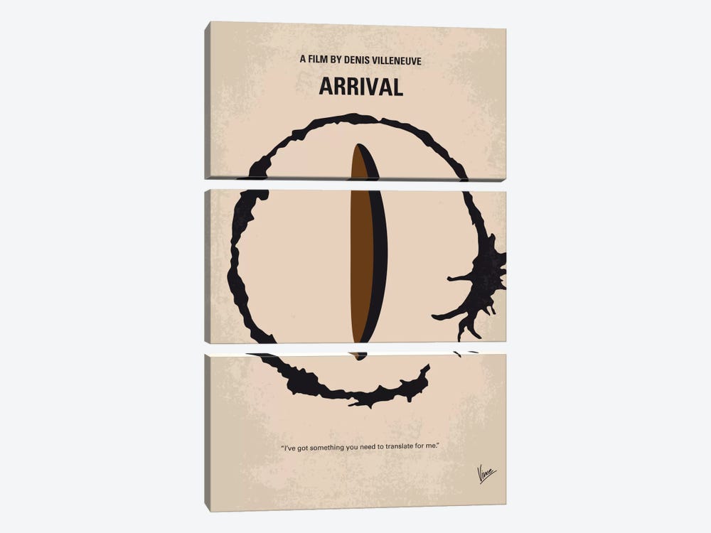 Arrival Minimal Movie Poster by Chungkong 3-piece Canvas Art Print