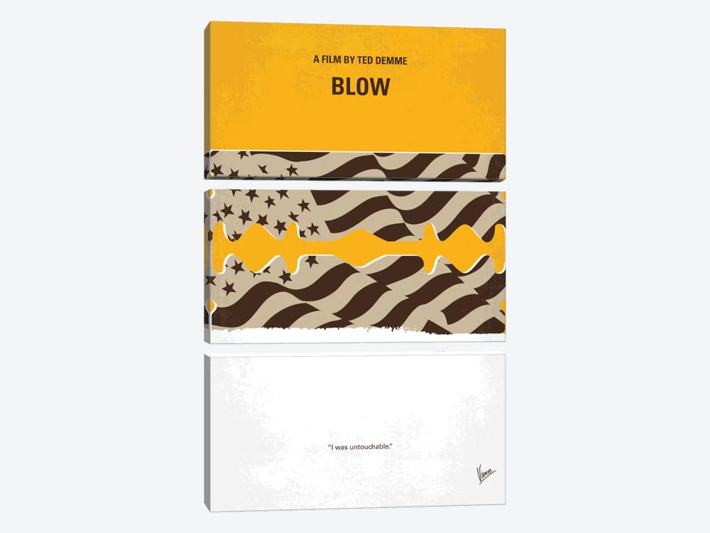 Blow Minimal Movie Poster by Chungkong 3-piece Canvas Art Print