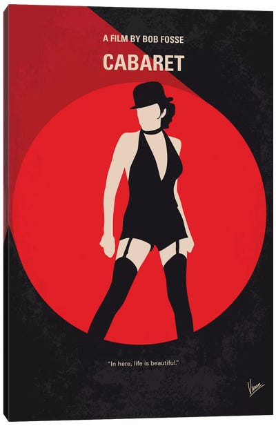 Cabaret Minimal Movie Poster Canvas Art Print - Dramas Minimalist Movie Posters