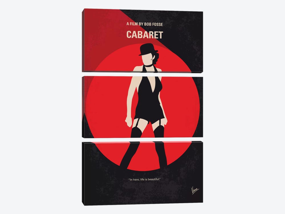Cabaret Minimal Movie Poster 3-piece Canvas Artwork
