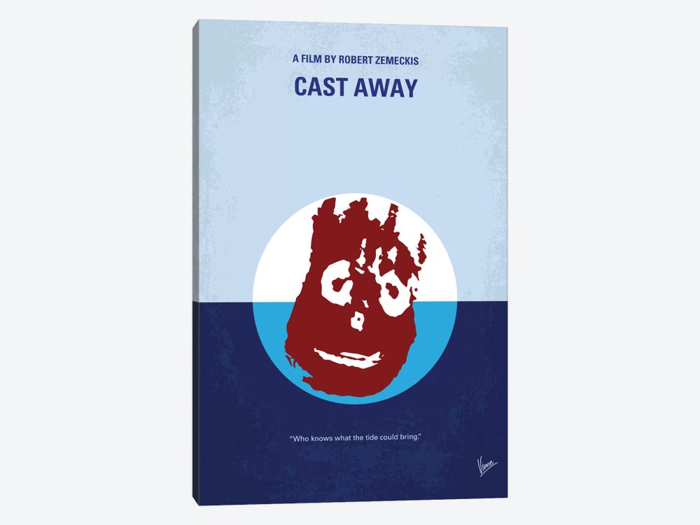 Cast Away Minimal Movie Poster 1-piece Canvas Art