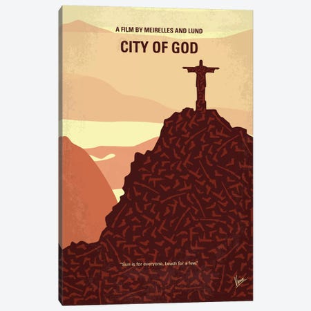 City Of God Minimal Movie Poster Canvas Print #CKG716} by Chungkong Canvas Art