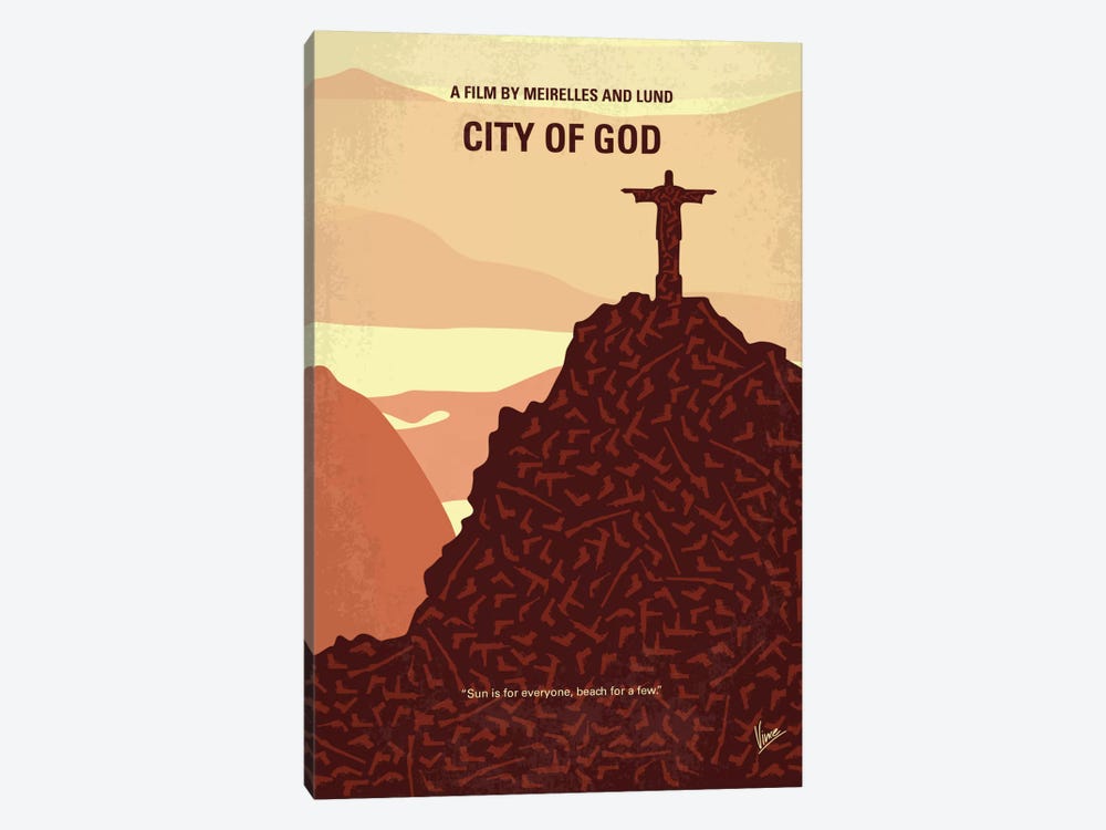 City Of God Minimal Movie Poster by Chungkong 1-piece Canvas Art Print