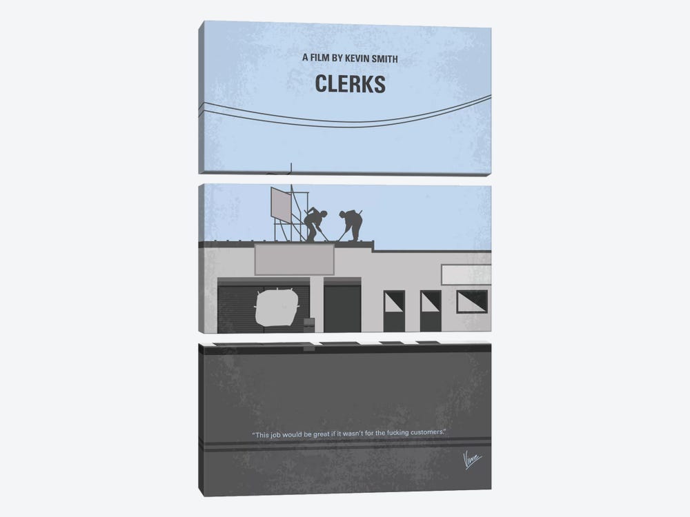 Clerks Minimal Movie Poster by Chungkong 3-piece Canvas Artwork