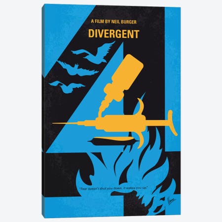 Divergent Minimal Movie Poster Canvas Print #CKG719} by Chungkong Art Print