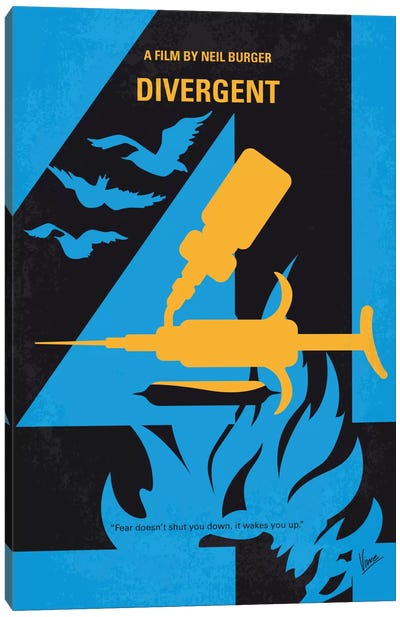 Divergent Minimal Movie Poster Canvas Art Print