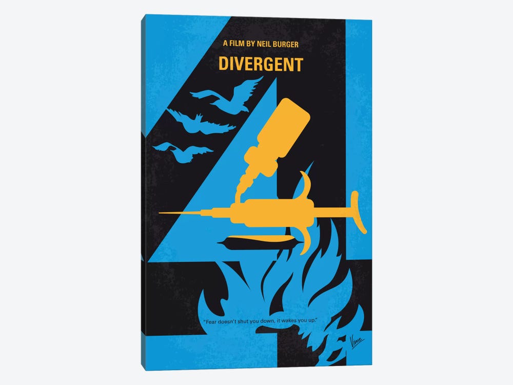 Divergent Minimal Movie Poster by Chungkong 1-piece Canvas Wall Art