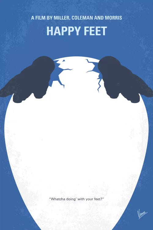 Happy Feet Minimal Movie Poster